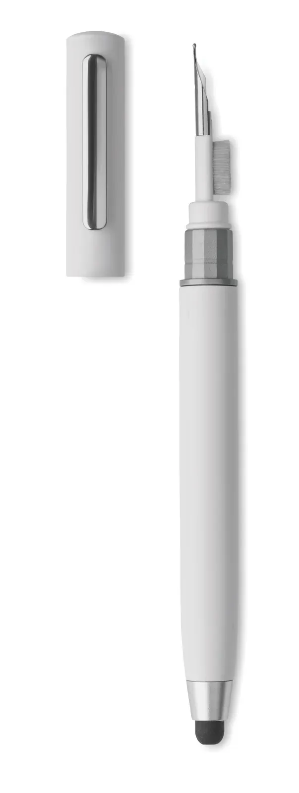 Cleanpen Twist Pen with Stylus & Earbud Cleaning Kit — White