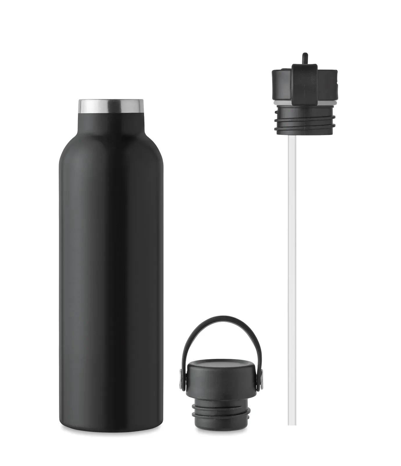Boali – Double Wall Recycled Stainless Steel (90% Recycled Stainless and 10% Stainless Steel) Insulated Vacuum Bottle — Black