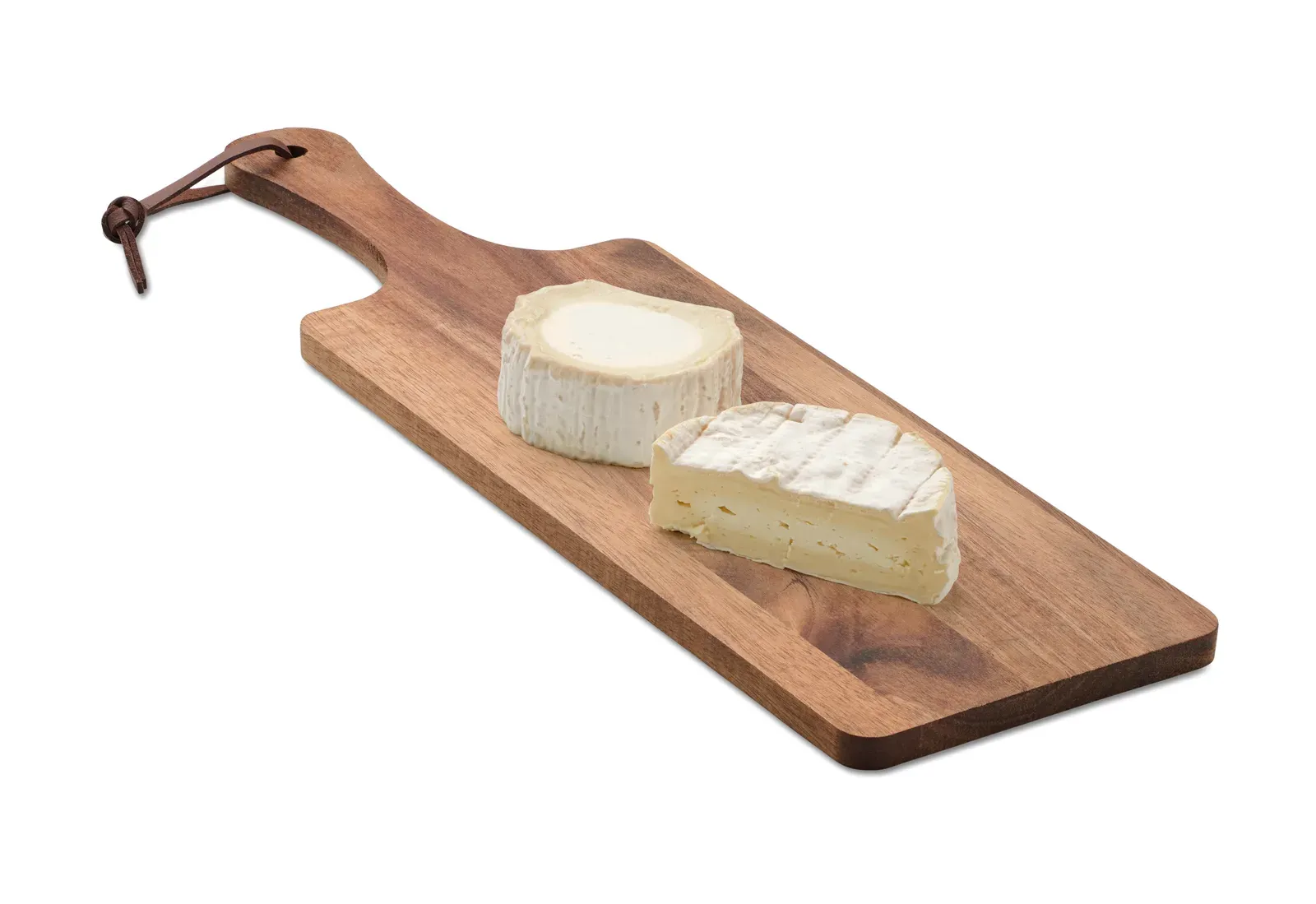 Cibo – Acacia Wood Serving Board with Handle and PU Cord — Wood