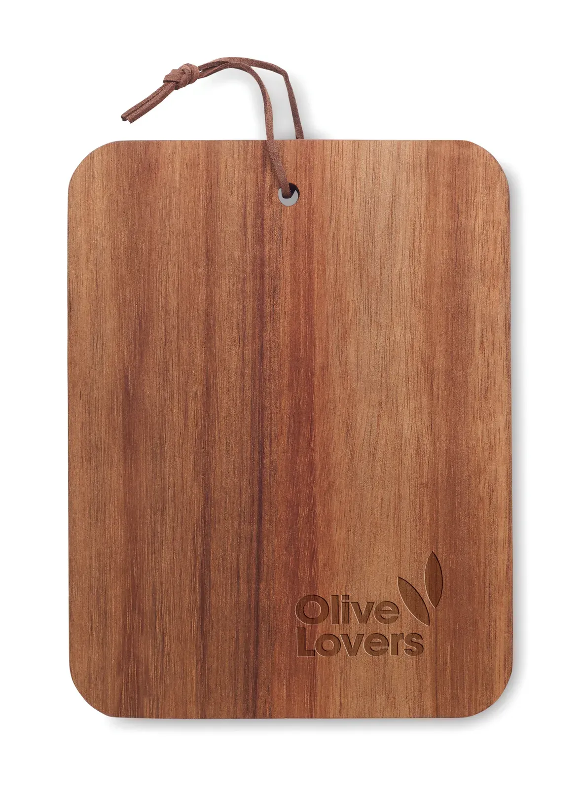 Serviro – Acacia Wood Cutting Board with PU Cord — Wood