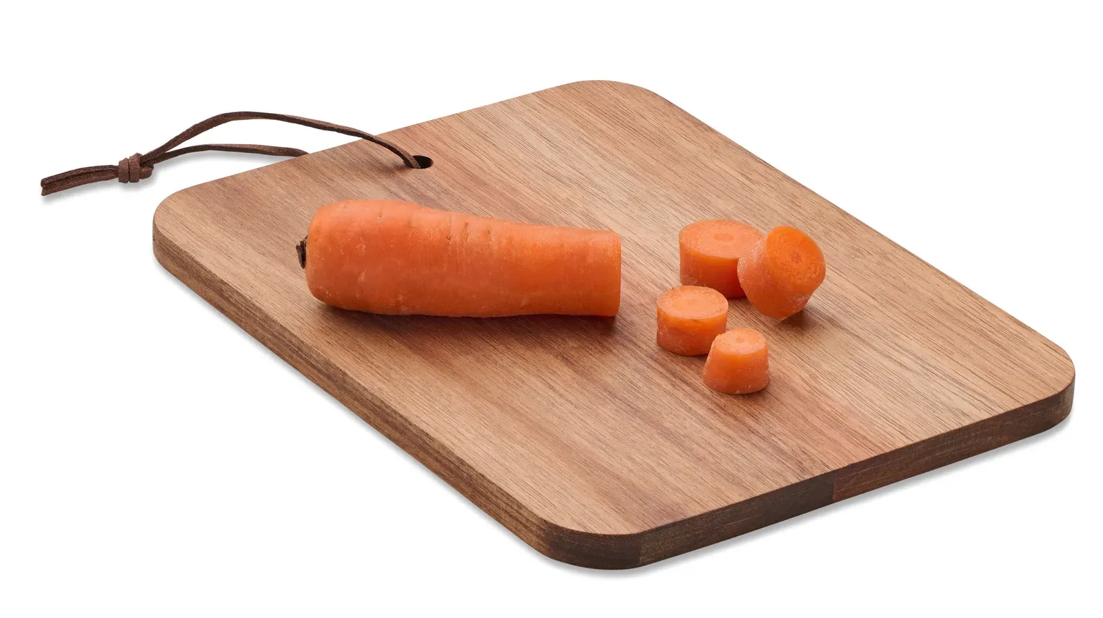 Serviro – Acacia Wood Cutting Board with PU Cord — Wood