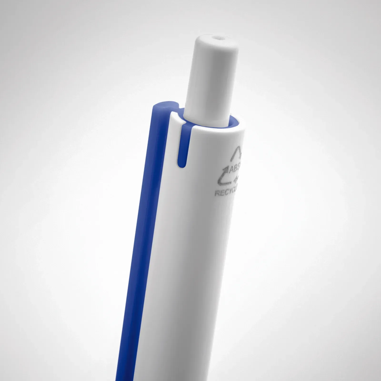 Side Recycled ABS Push Button Pen — Blue