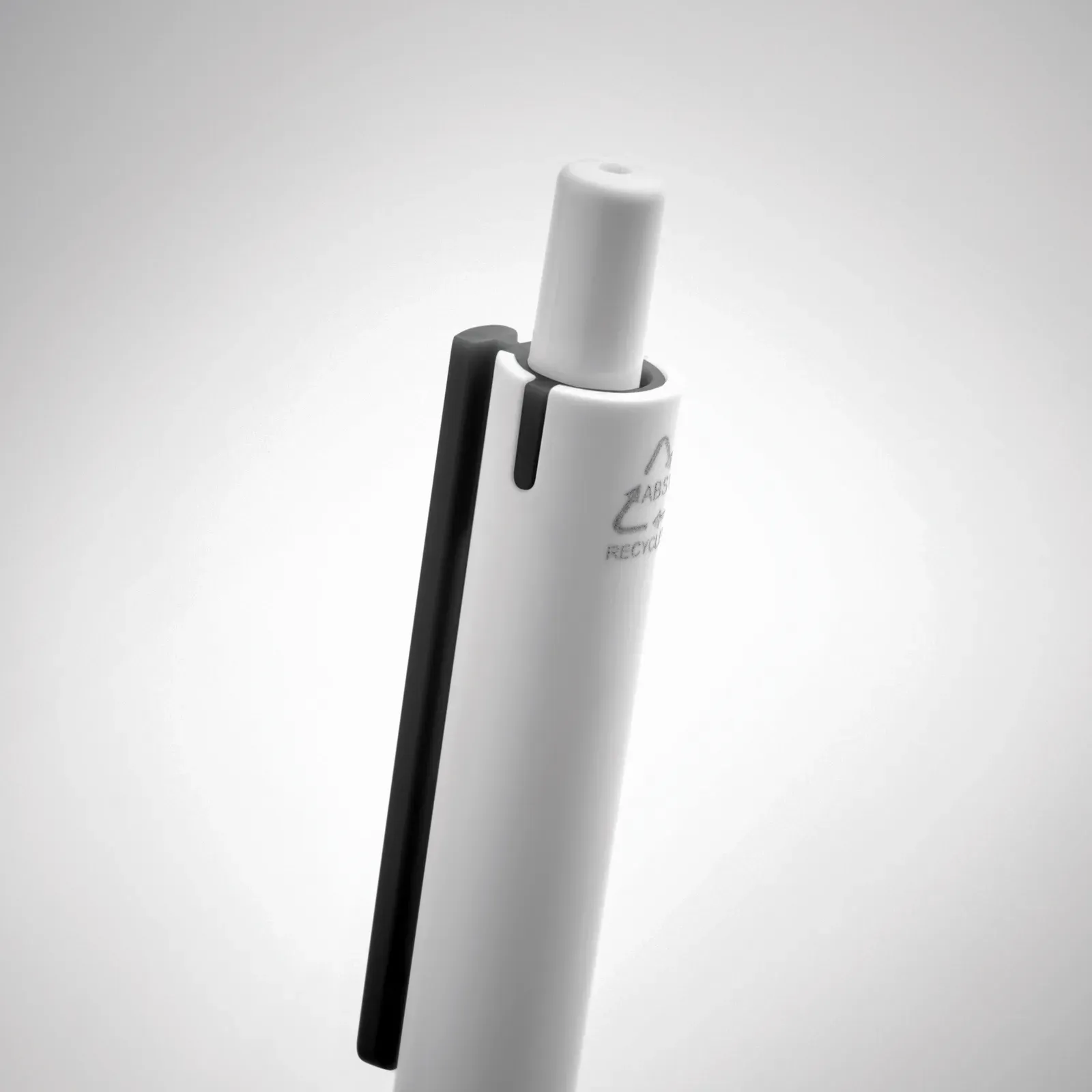 Side Recycled ABS Push Button Pen — Black