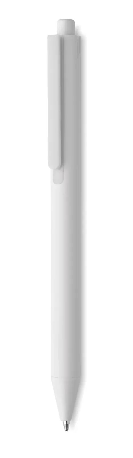 Side Recycled ABS Push Button Pen — White
