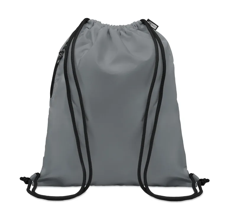 RPET Drawstring Bag Night with Zippered Pocket 40X48 cm MO6997