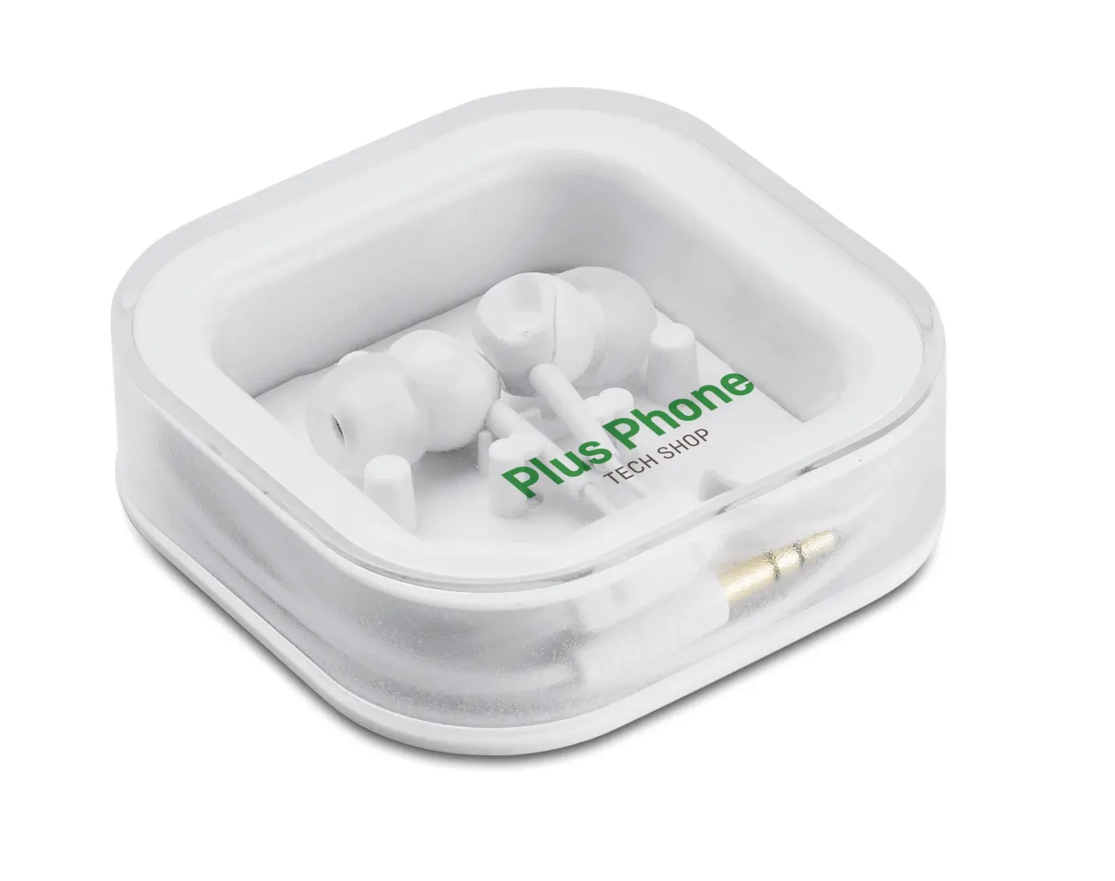 Musisoft Silicone-Covered Earphones – Noise-Insulating Design — White
