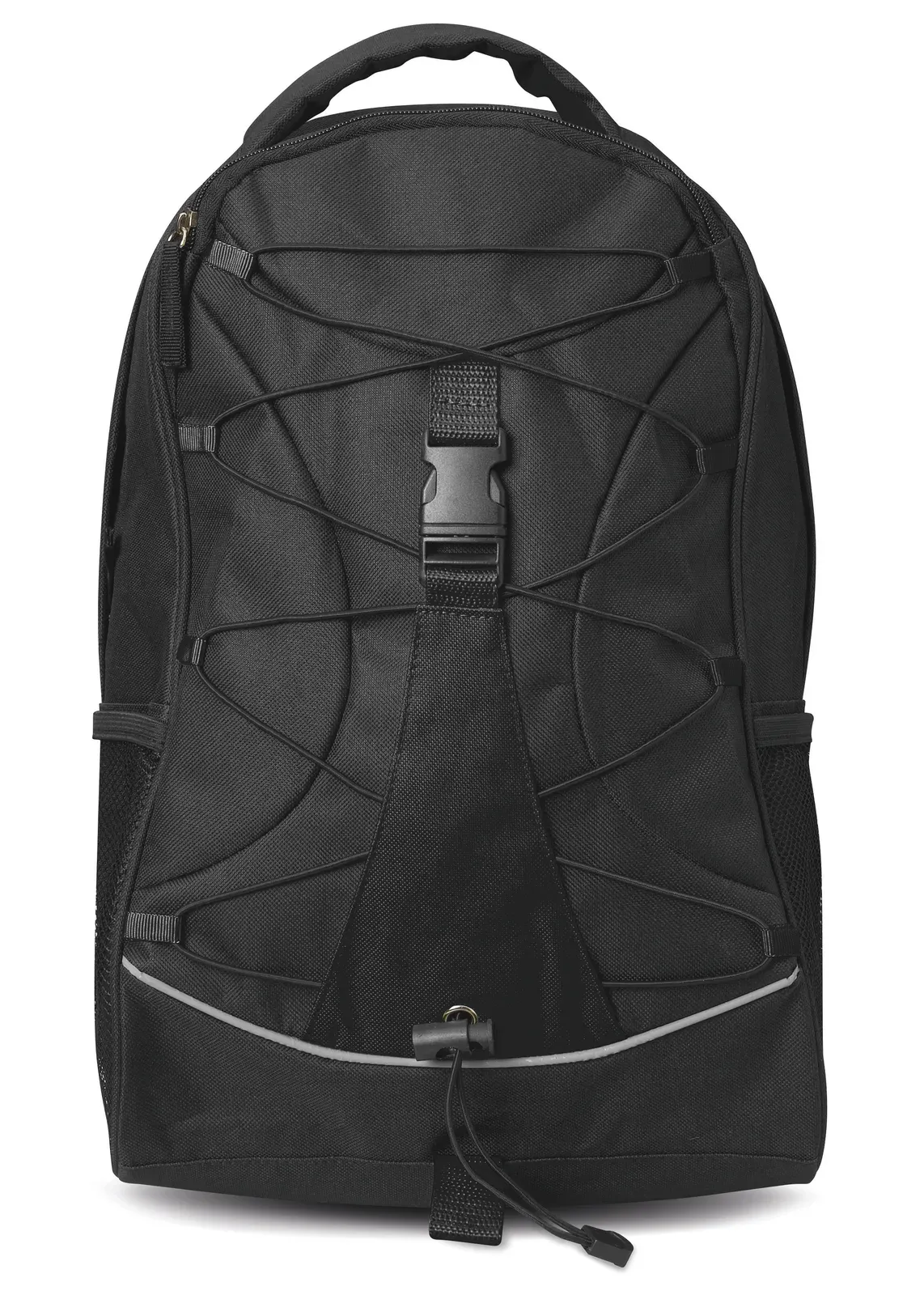 RPET Backpack Monte Lema with Zippered Pocket 30X14X45 cm MO7558 — Black