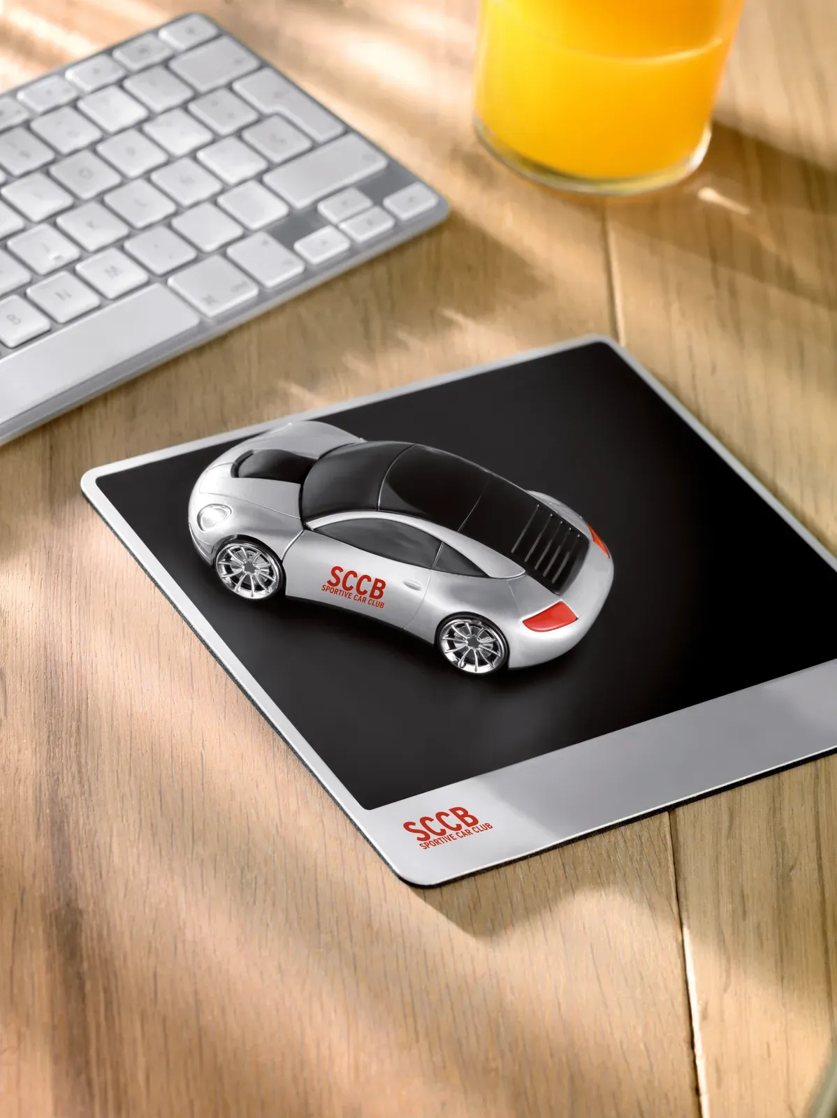 Speed Car-Shaped Wireless Mouse – ABS Casing with Hidden Receiver — Matt Silver