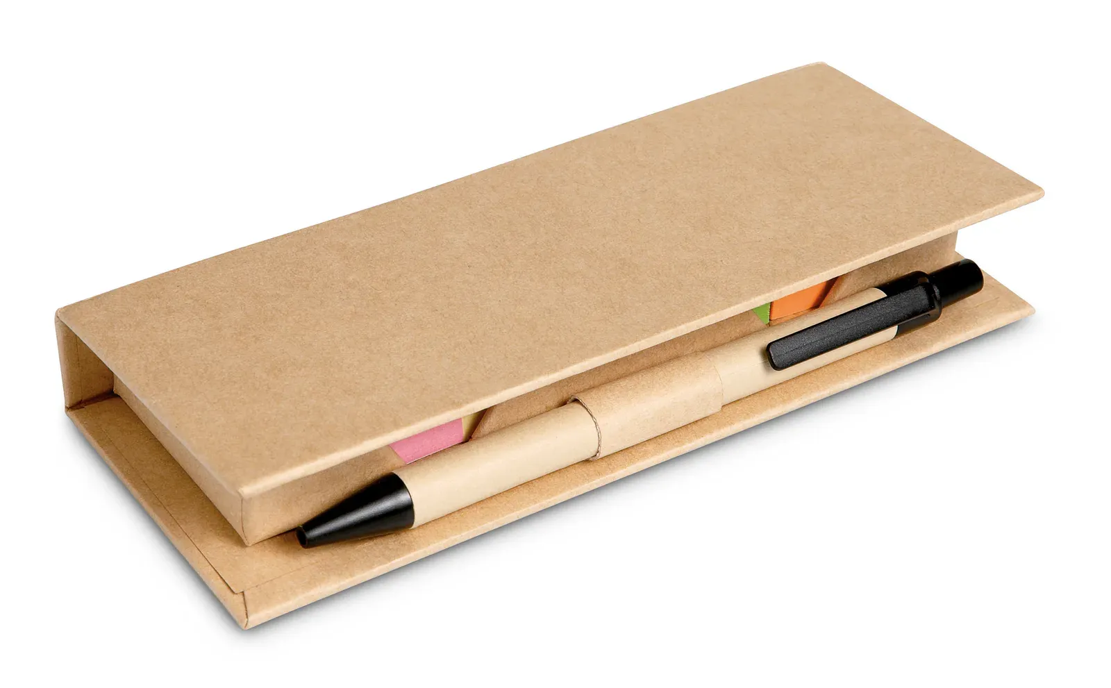 Stibox Recycled Sticky Memo Set with Pen — Beige