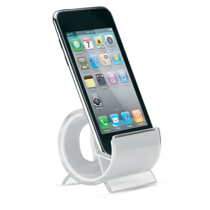 Standix Mobile Phone Stand – Transparent Cover — White