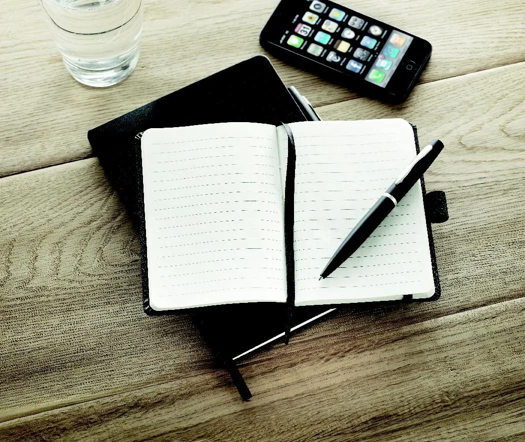 Notalux A6 Notebook & Pen Set – 72-Page Lined Refill — Black