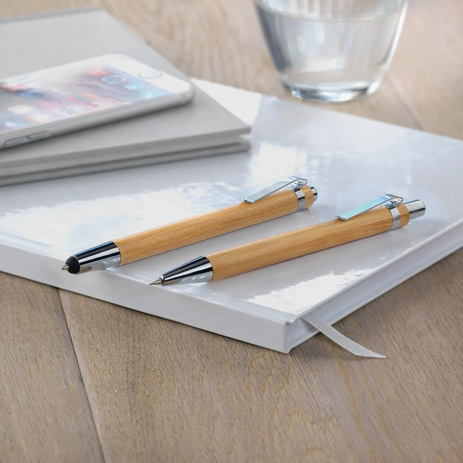 Bambooset Bamboo Pen & Mechanical Pencil Set — Wood