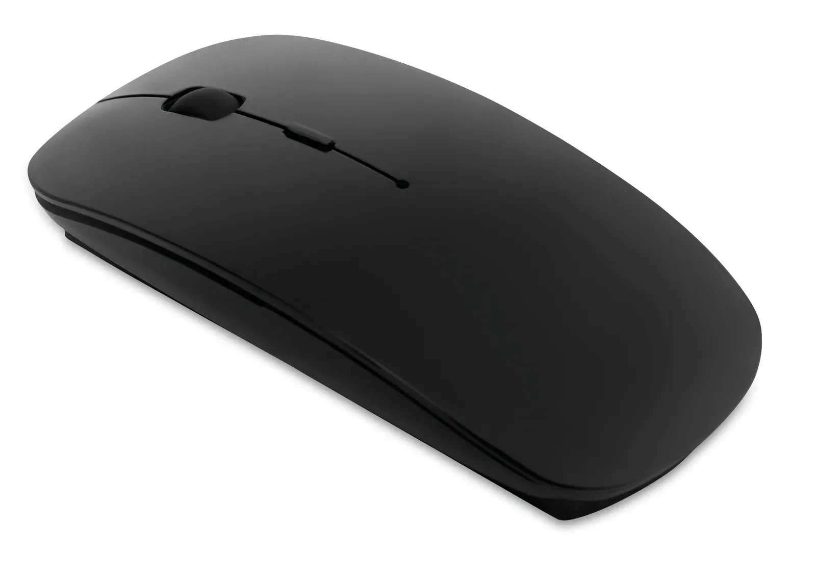Curvy Recycled ABS Wireless Optical Mouse — Black