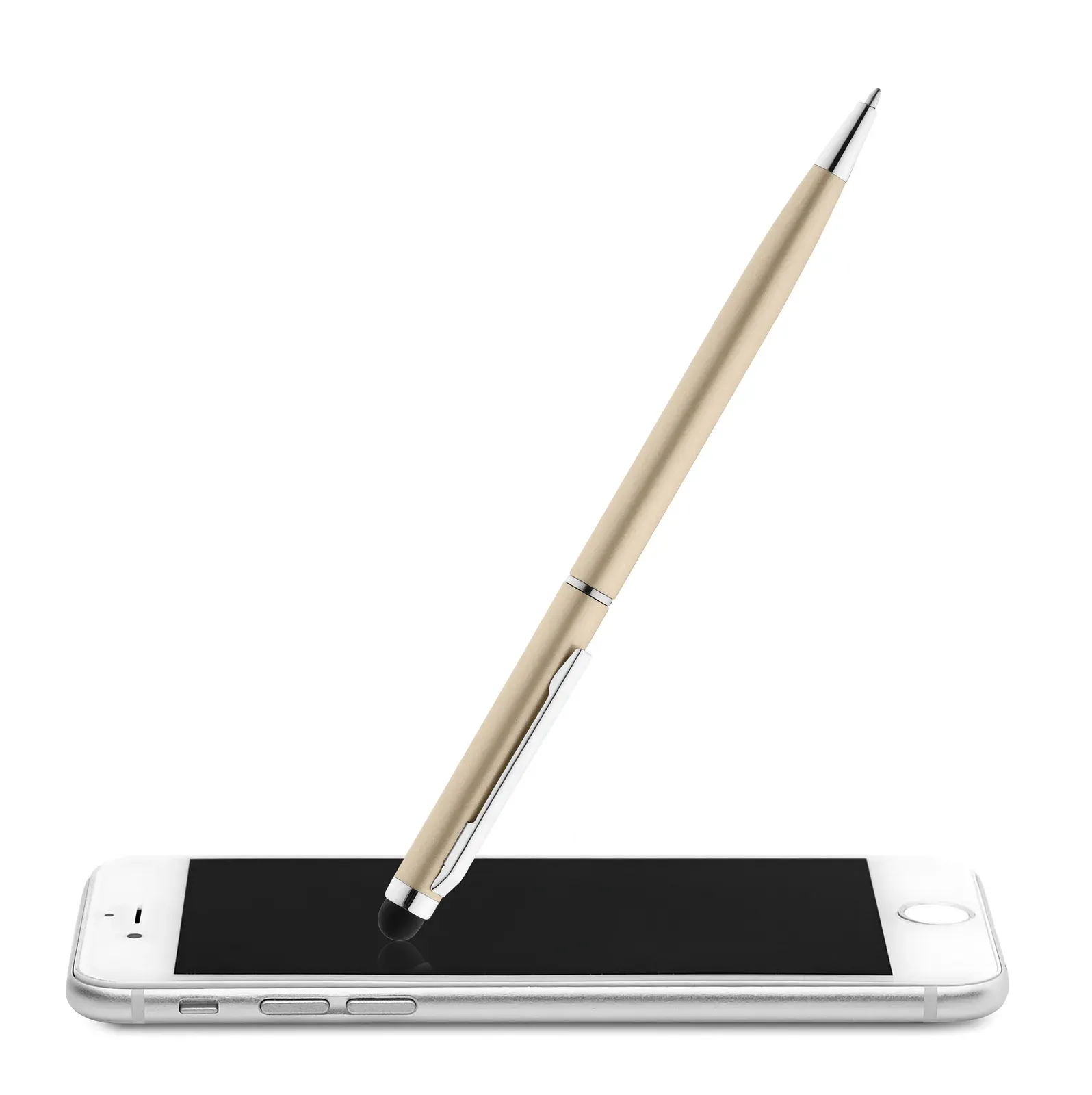 Neilo Touch Recycled Aluminium Twist Pen – Stylus & Chrome Clip