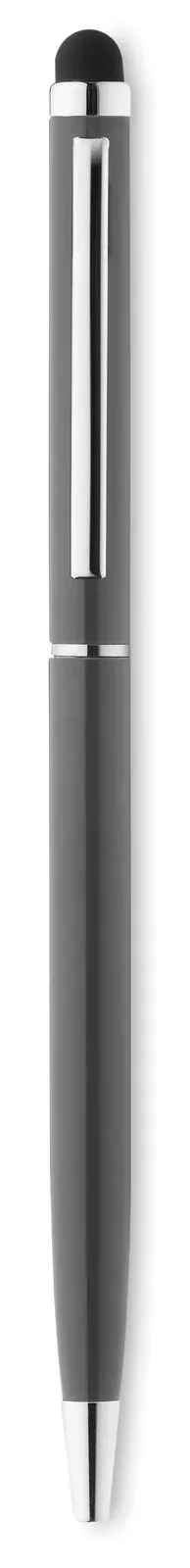 Neilo Touch Recycled Aluminium Twist Pen – Stylus & Chrome Clip — Titanium