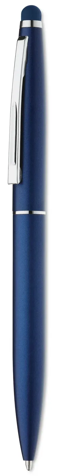 Quim Aluminium Twist Pen with Stylus – Matt Finish — Blue
