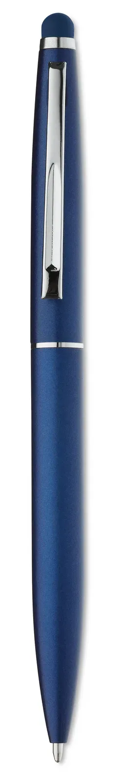 Quim Aluminium Twist Pen with Stylus – Matt Finish — Blue