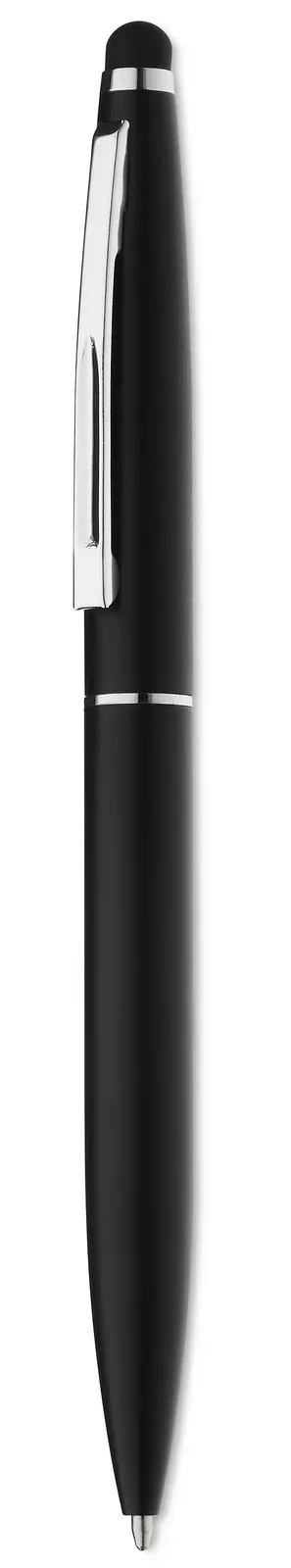 Quim Aluminium Twist Pen with Stylus – Matt Finish — Black