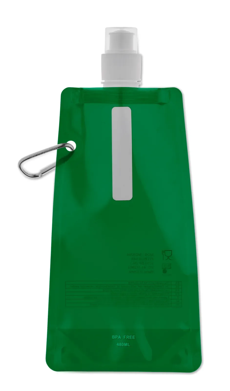 Gates – Foldable Water Bottle in PET which is BPA Free with Aluminium Carabiner