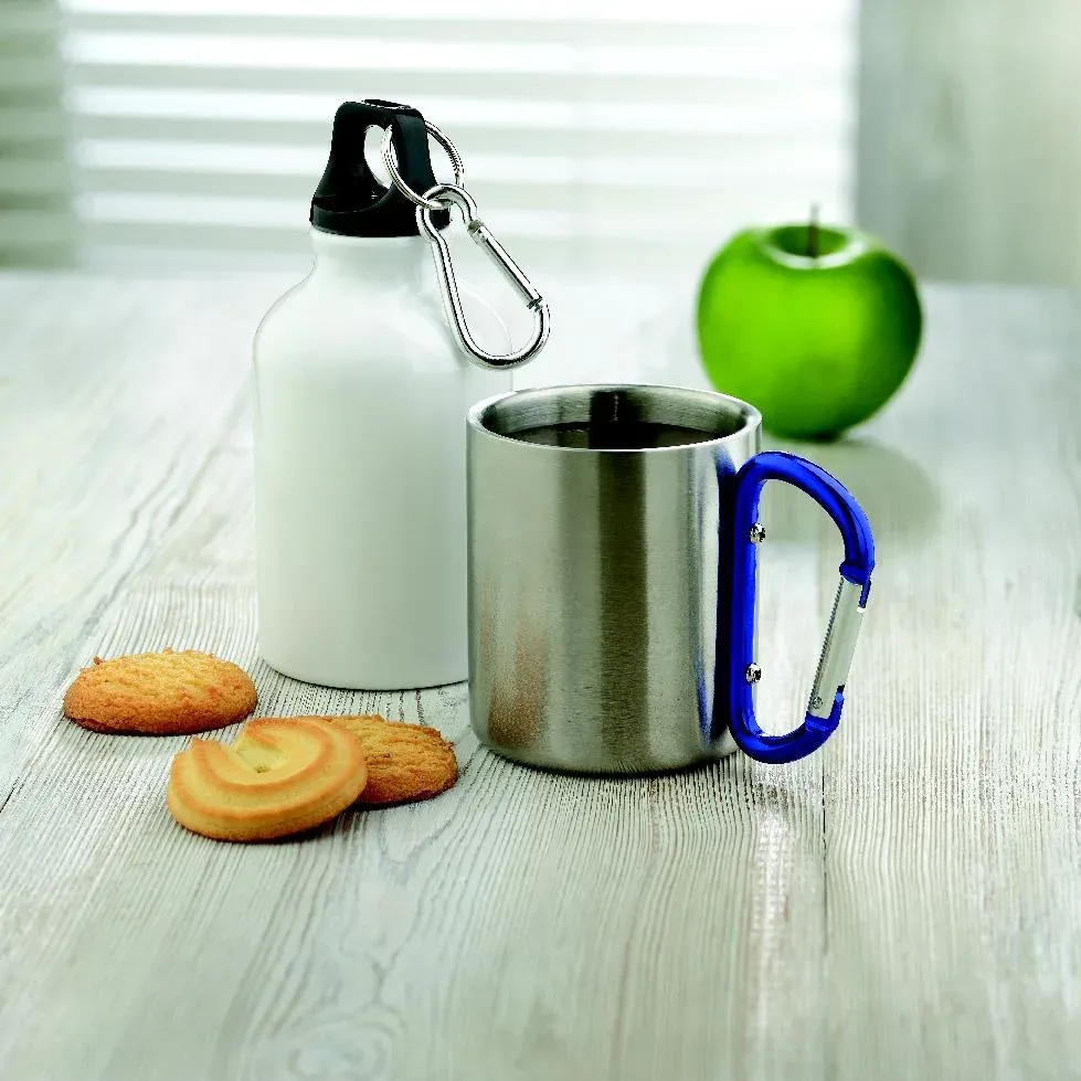 Trumbo – Metal Mug & Carabiner Handle — Blue