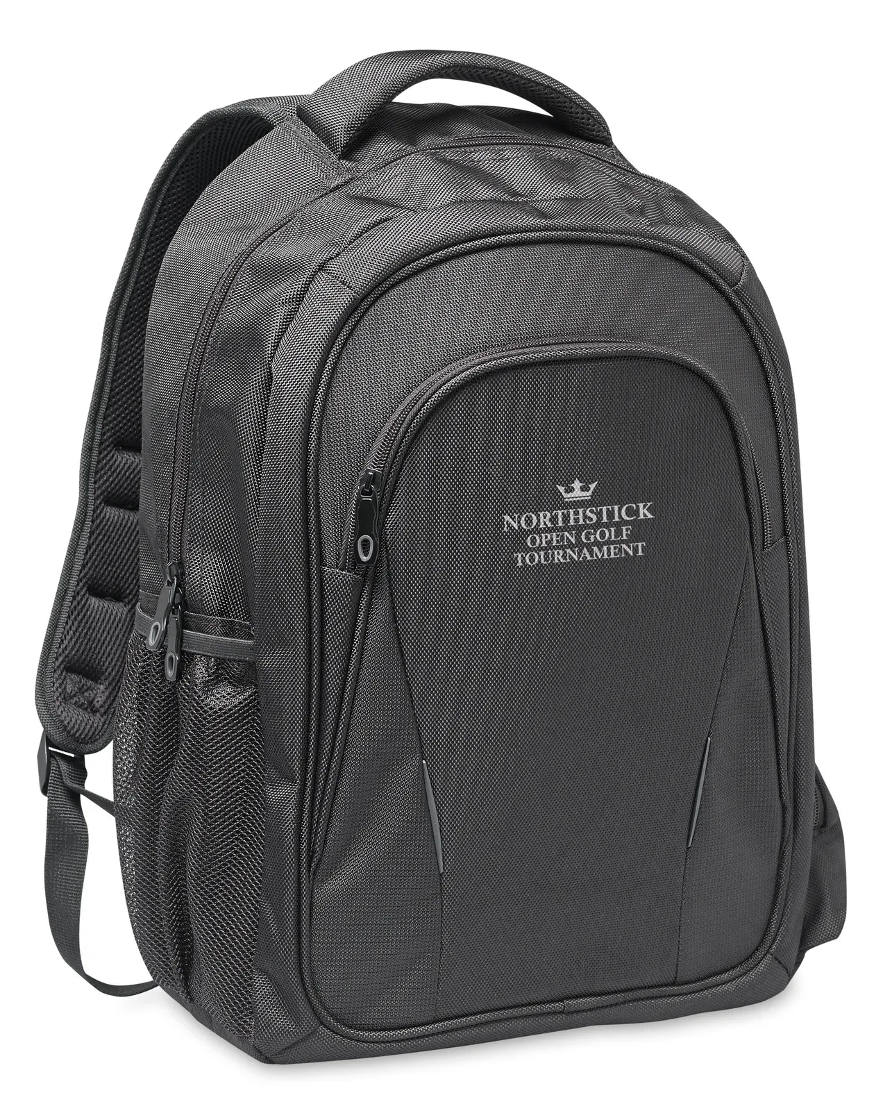 Polyester Laptop Backpack Macau with 15 Inch Fit 33X14.5X46 cm — Black