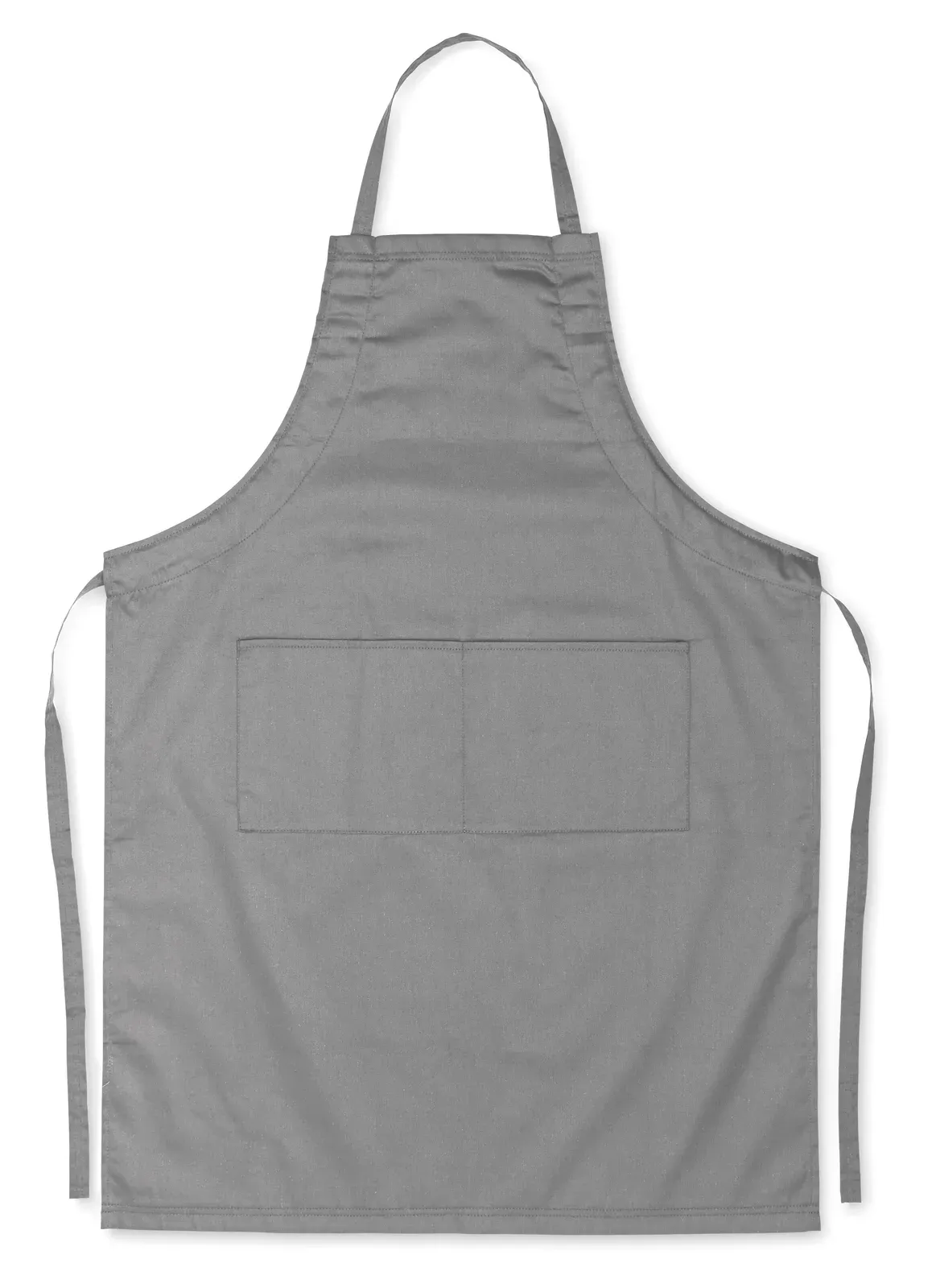 Fitted Kitab – Adjustable Kitchen Apron with 2 Front Pockets in Cotton/polyester Blend — Grey