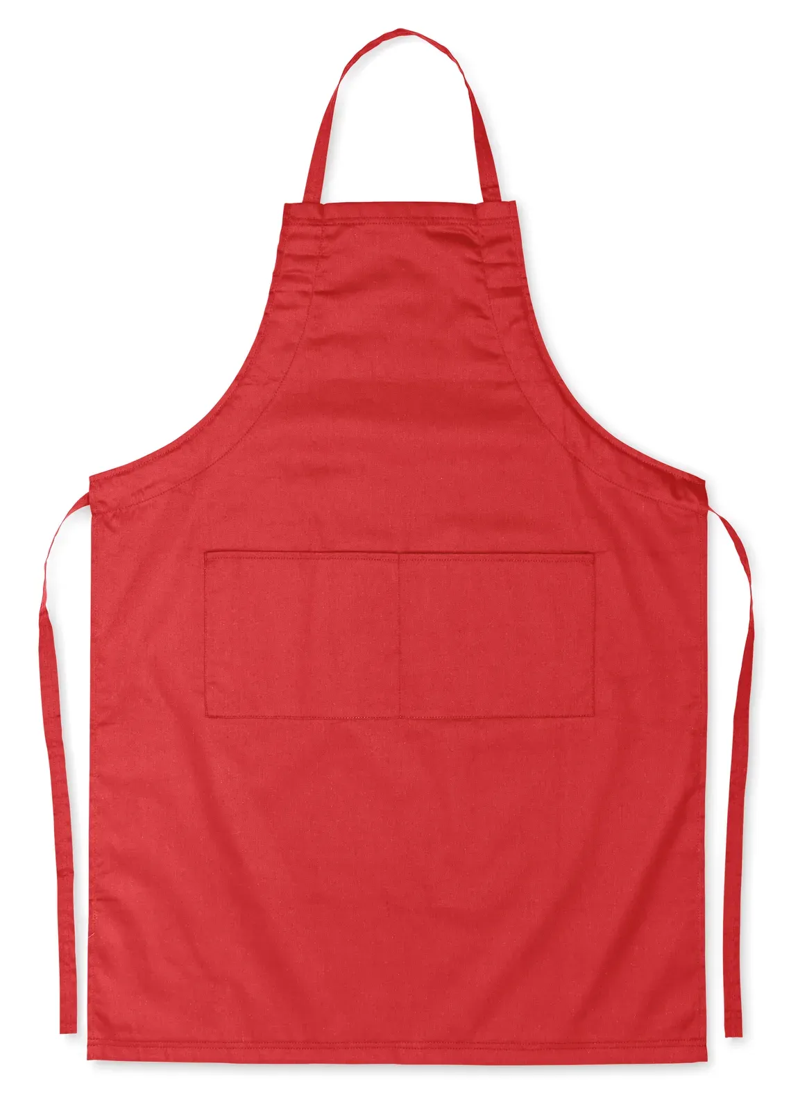 Fitted Kitab – Adjustable Kitchen Apron with 2 Front Pockets in Cotton/polyester Blend — Red