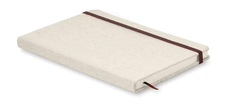 Canvas A5 Notebook – 192-Page Recycled Refill with Contrasting Elastic Strap