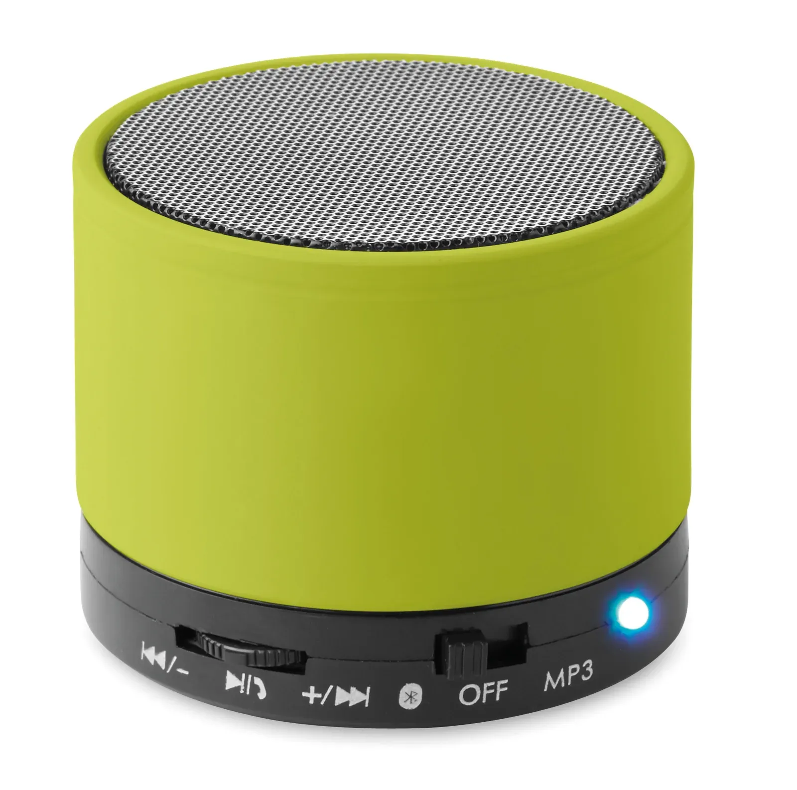 Round Bass 5.3 Wireless Speaker – Rubber Finish with Hands-Free Calling — Lime
