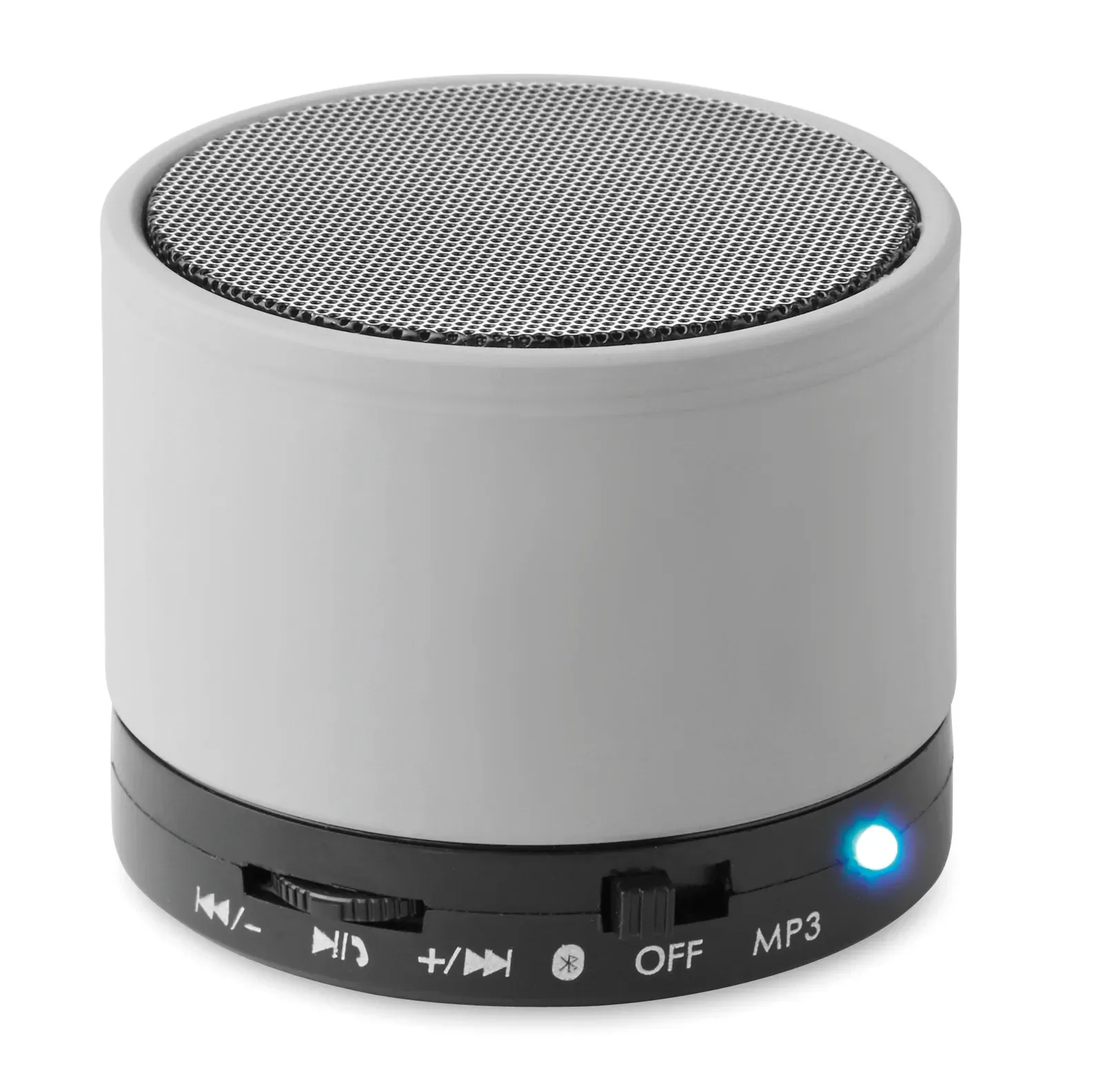 Round Bass 5.3 Wireless Speaker – Rubber Finish with Hands-Free Calling — Matt Silver