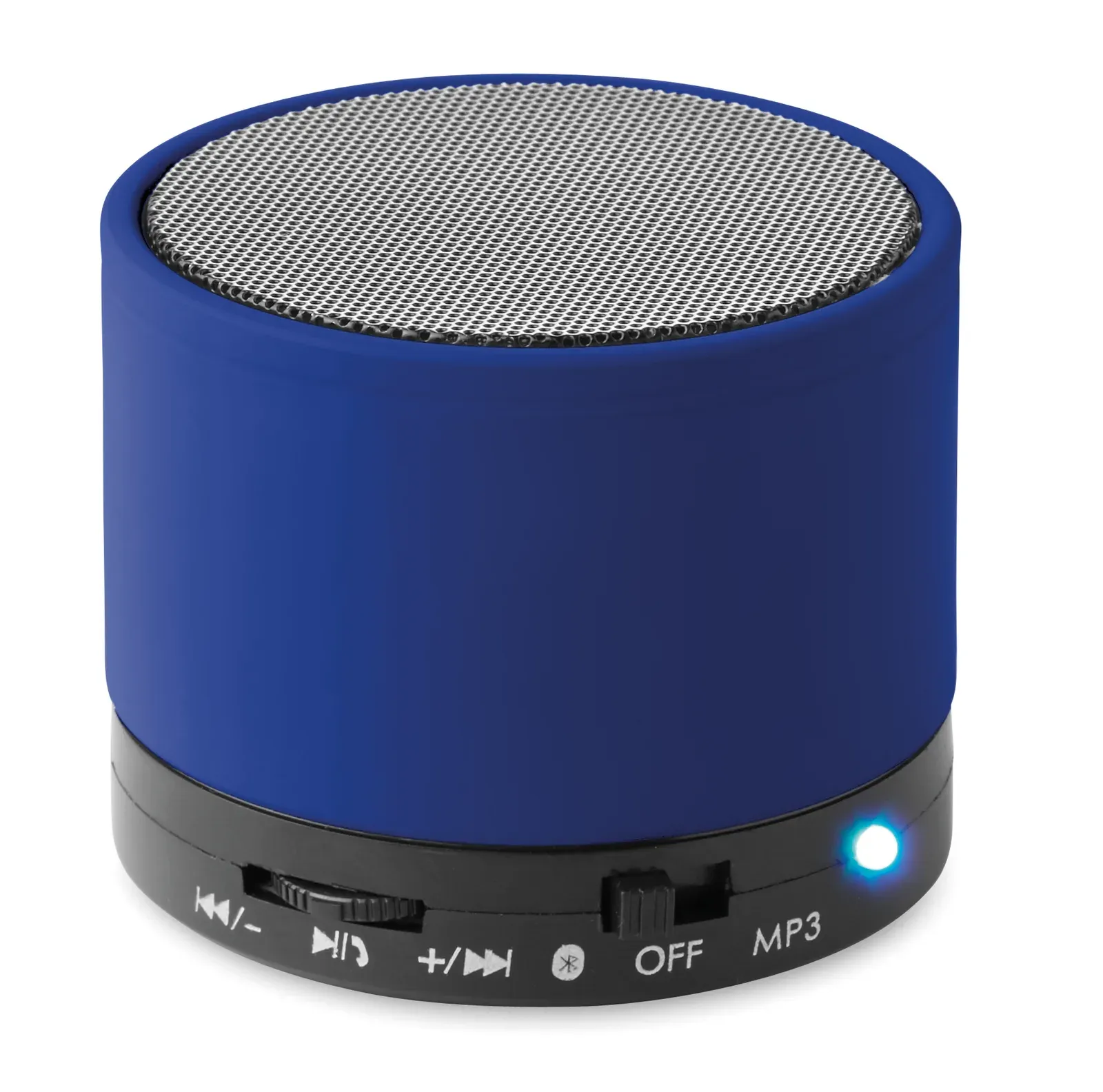 Round Bass 5.3 Wireless Speaker – Rubber Finish with Hands-Free Calling — Royal Blue