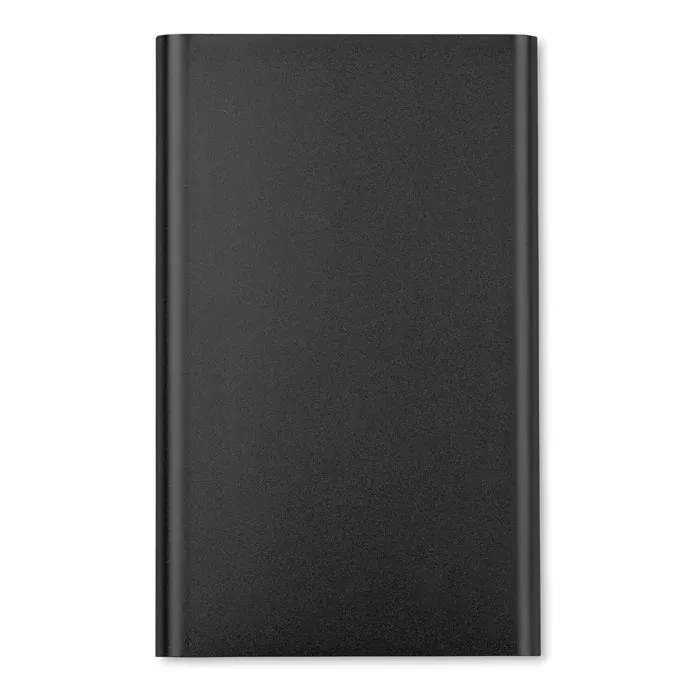 Powerflat 4000mAh Power Bank – Recycled Aluminium — Black