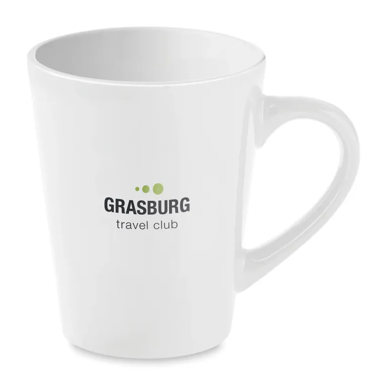 Taza – Ceramic Mug; Individual Packing in White Carton Box