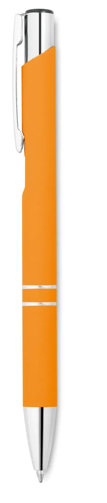 Aosta Push Button Pen – Rubberized Finish — Orange