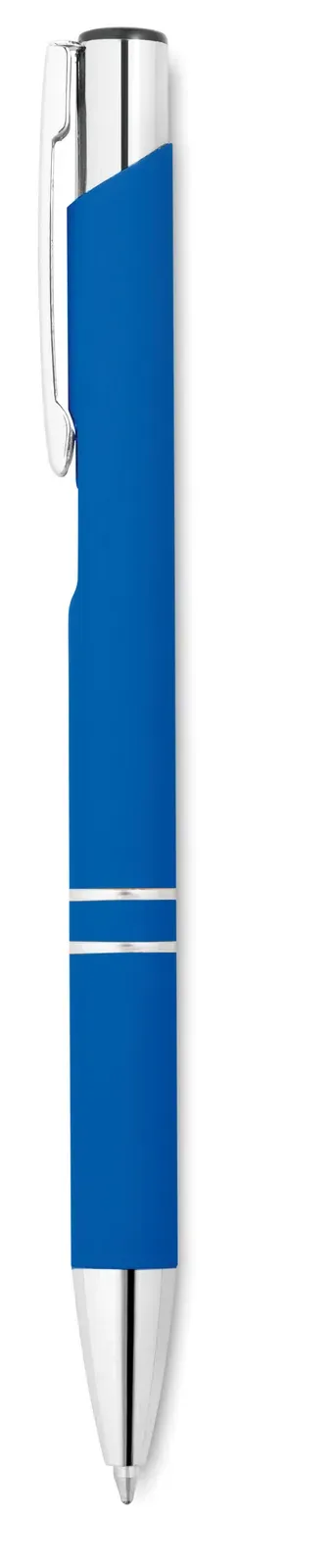 Aosta Push Button Pen – Rubberized Finish — Royal Blue