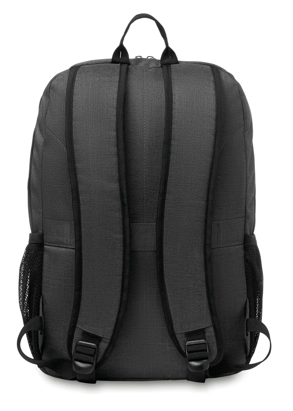 Polyester Backpack Stockholm Bag with Zippered Pocket 30X14X45 cm — Grey