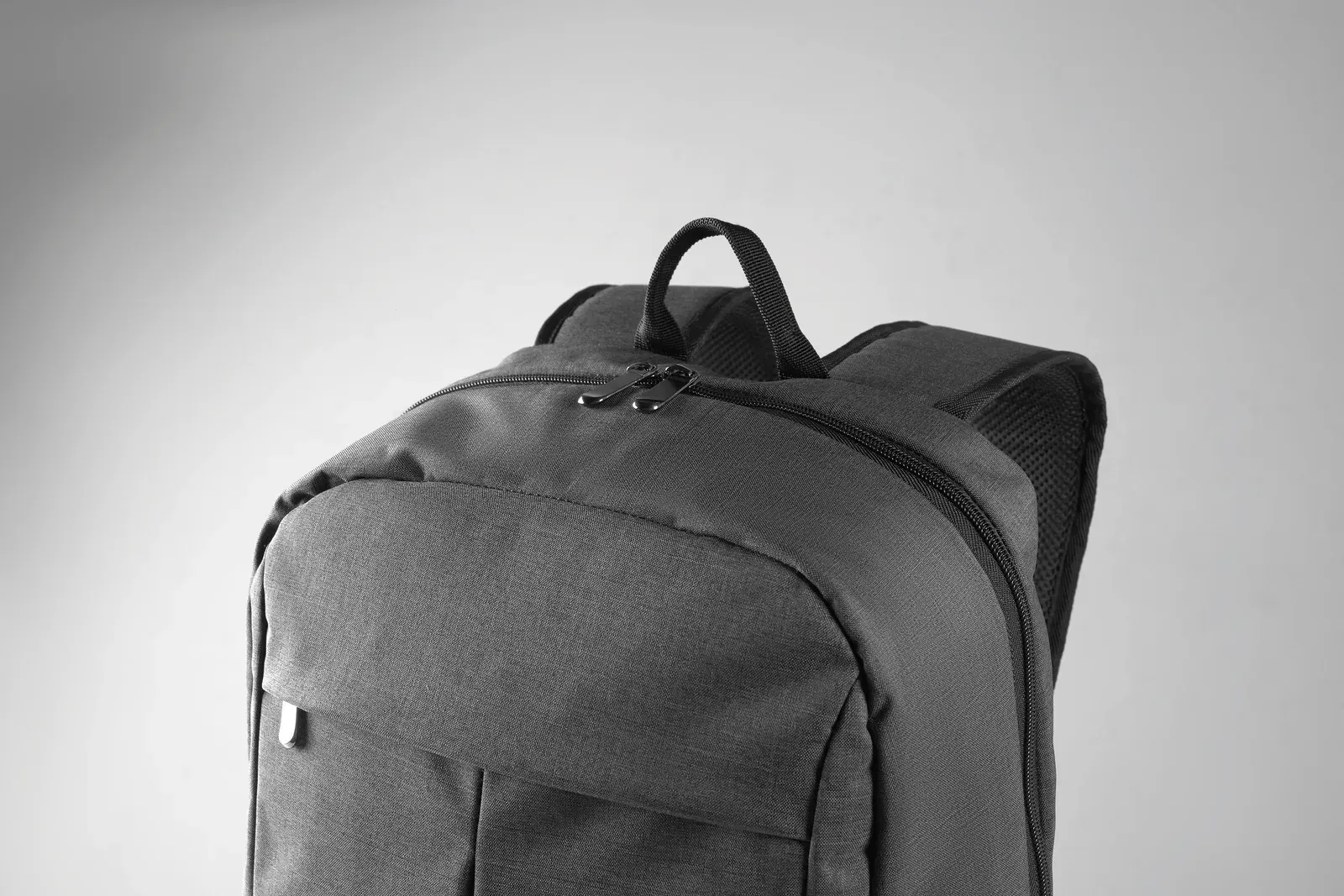 Polyester Backpack Stockholm Bag with Zippered Pocket 30X14X45 cm — Grey