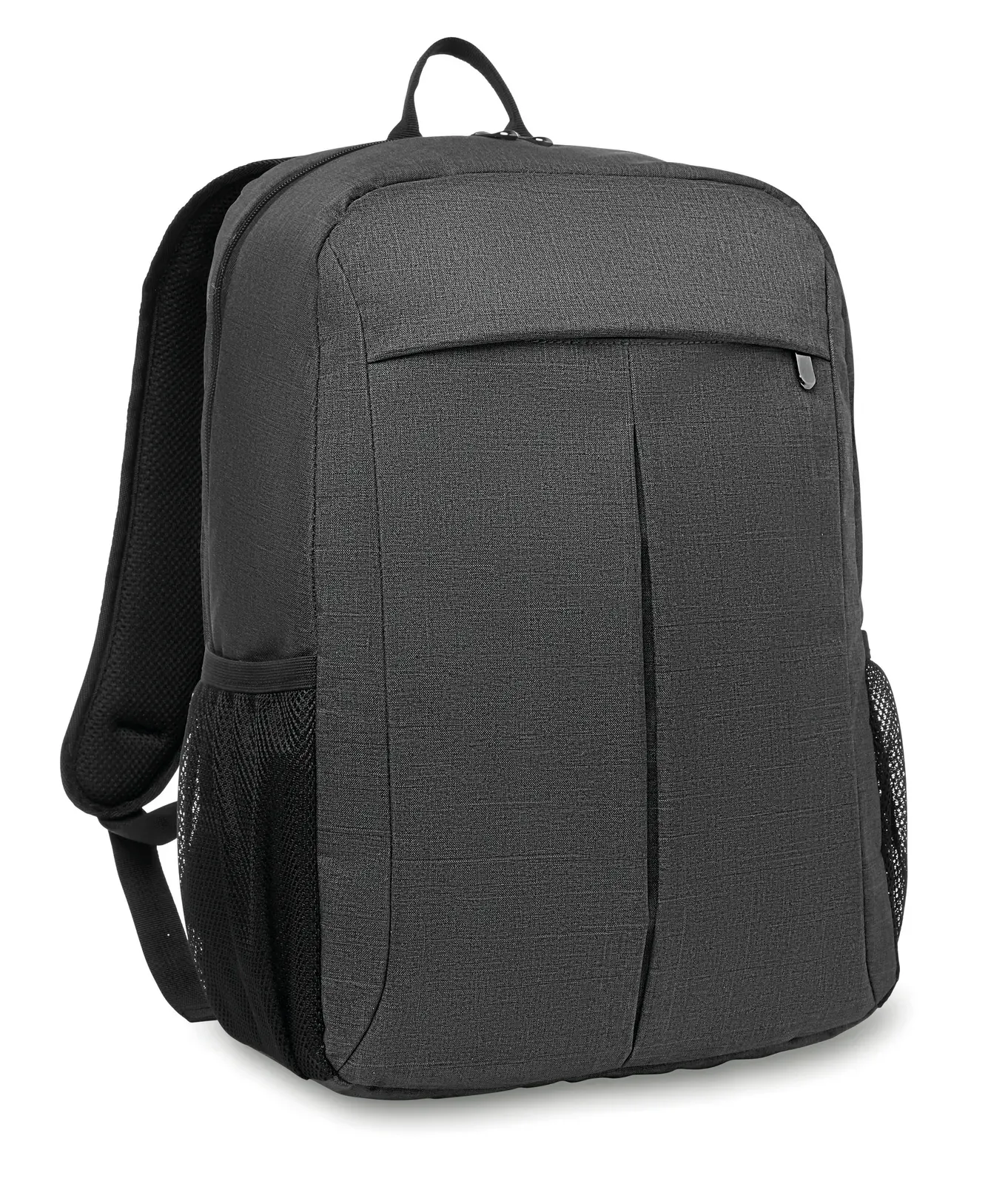 Polyester Backpack Stockholm Bag with Zippered Pocket 30X14X45 cm — Grey