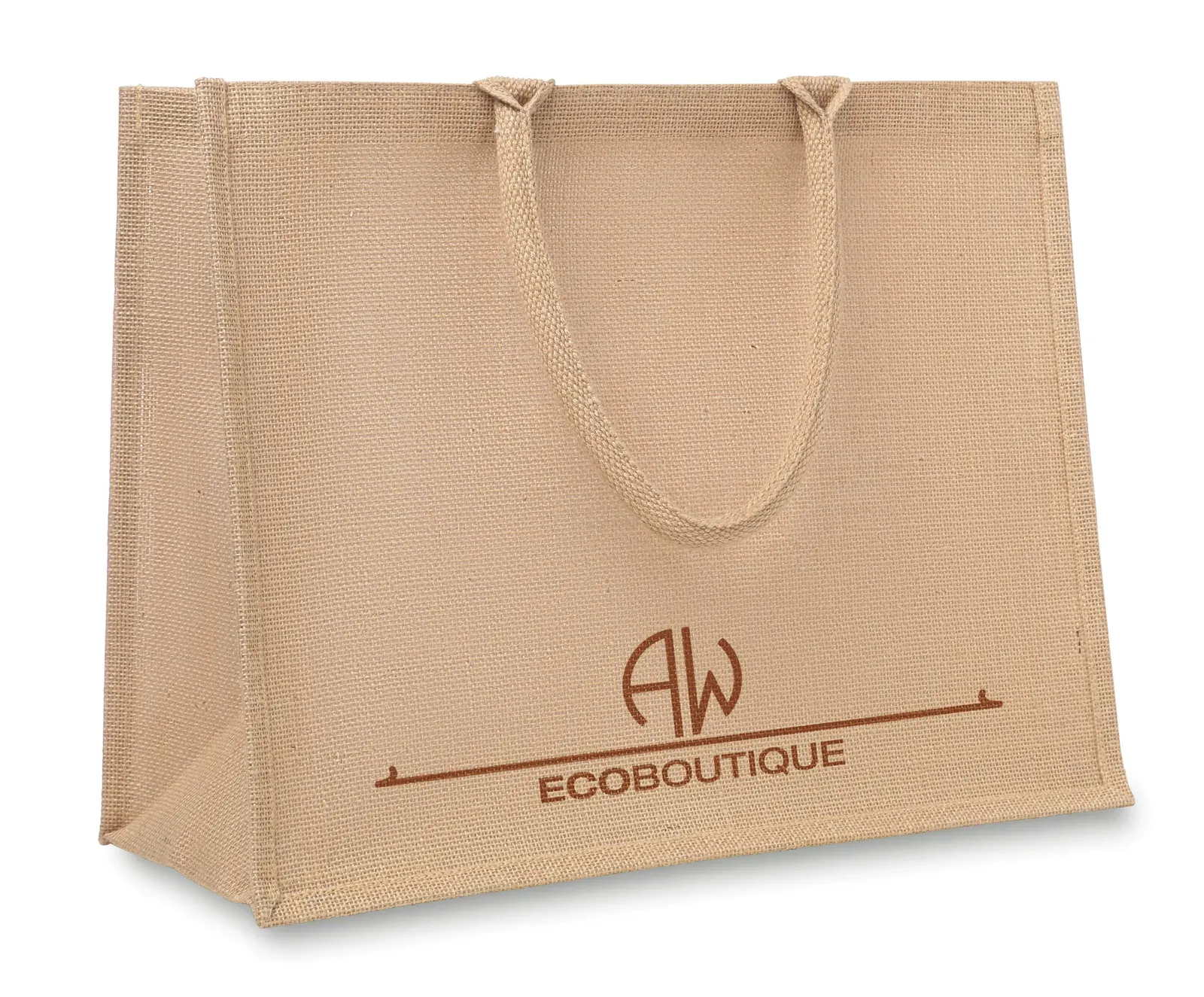 Canvas Shopping Bag Brick Lane with Long Handles 42X19X33 cm — Beige
