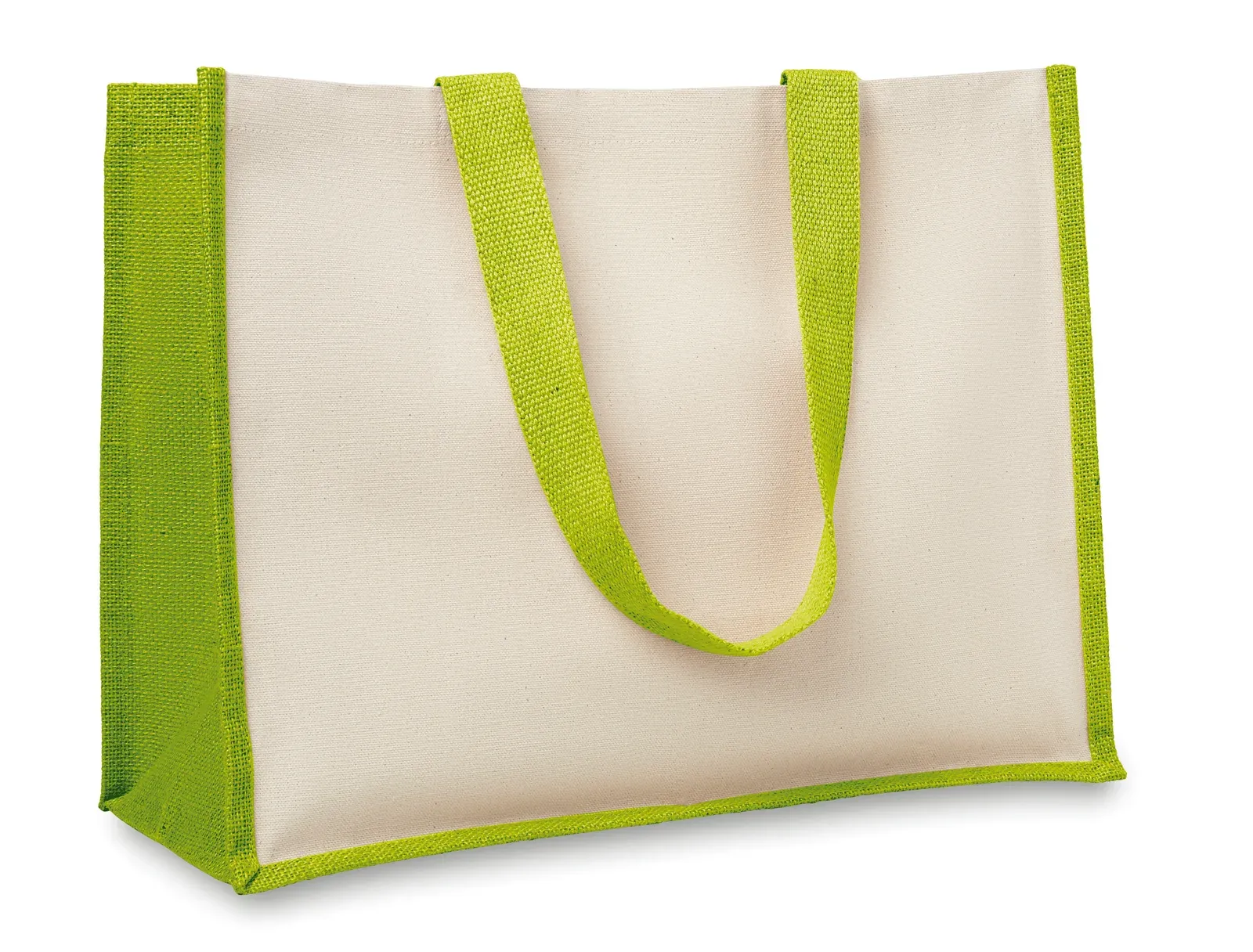 Cotton Shopping Bag Campo De Fiori with Short Handles 40X17X32,5 cm — Lime