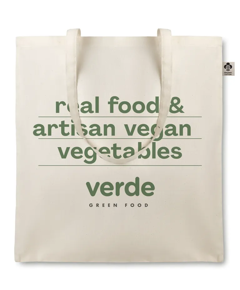 Organic Cotton Shopping Bag Organic Cottonel with Long Handles