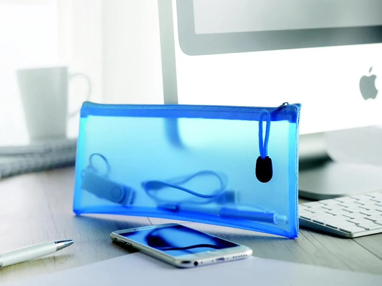 Gran PVC Pencil Case — Blue