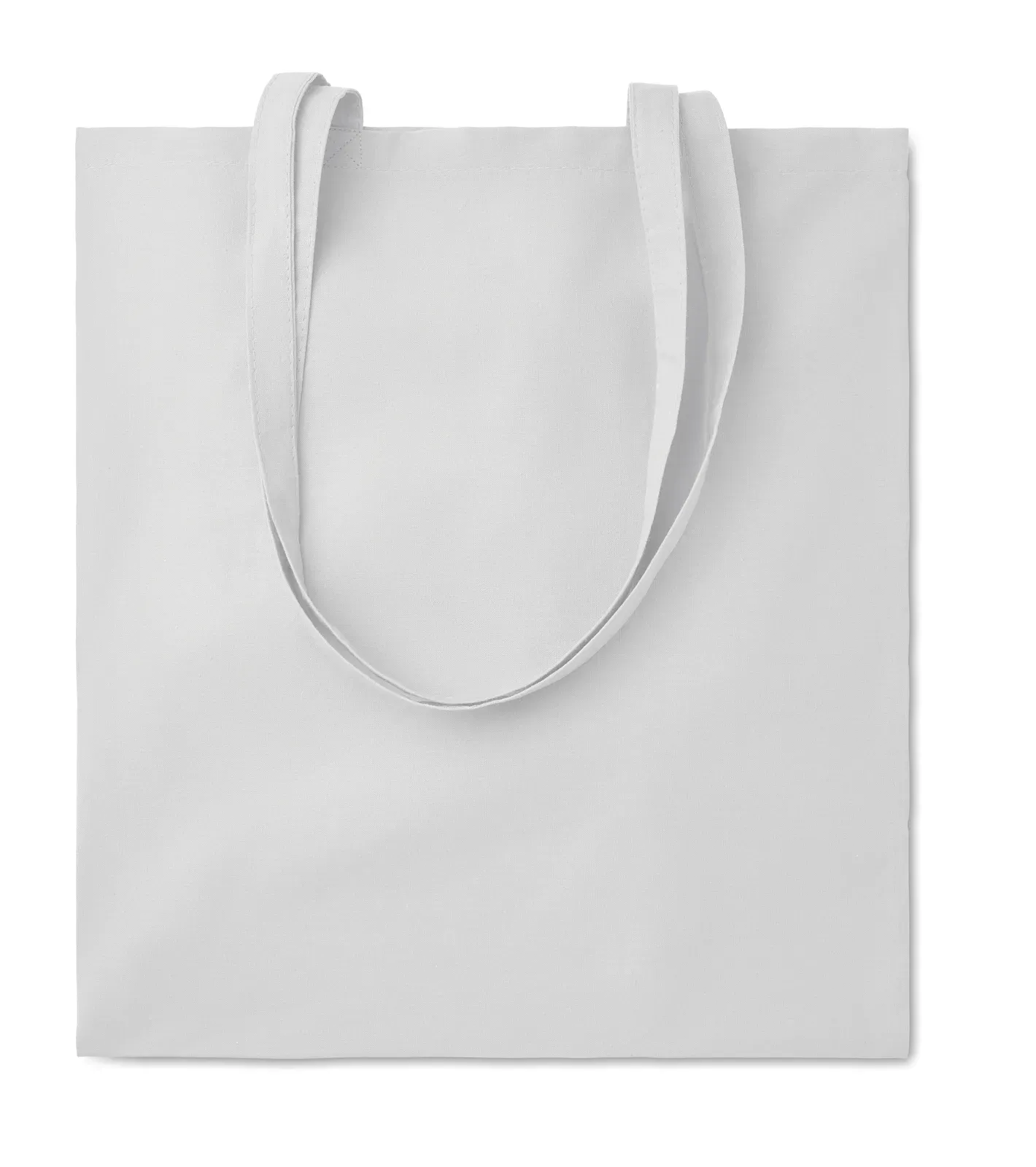 Cotton Shopping Bag Cottonel Colour + with Long Handles 38X42 cm — White
