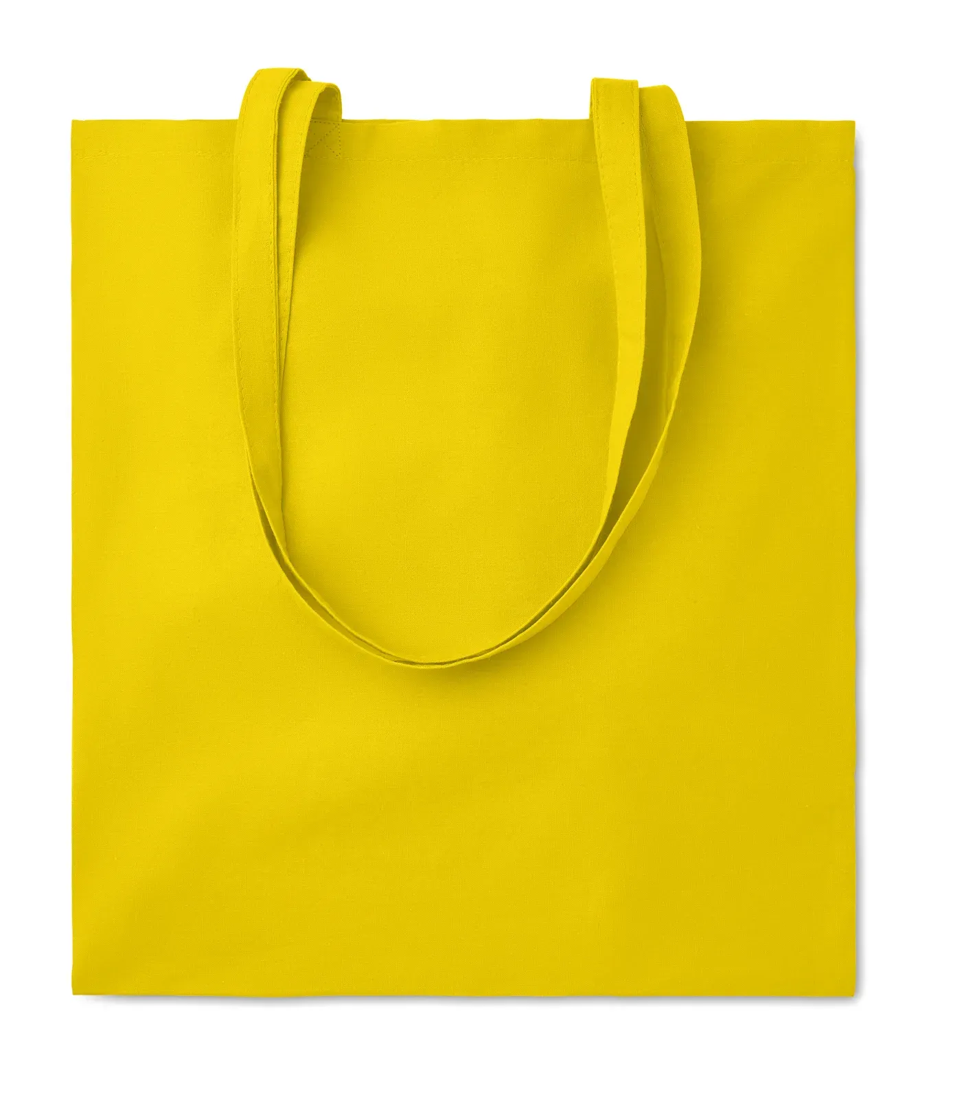 Cotton Shopping Bag Cottonel Colour + with Long Handles 38X42 cm — Yellow