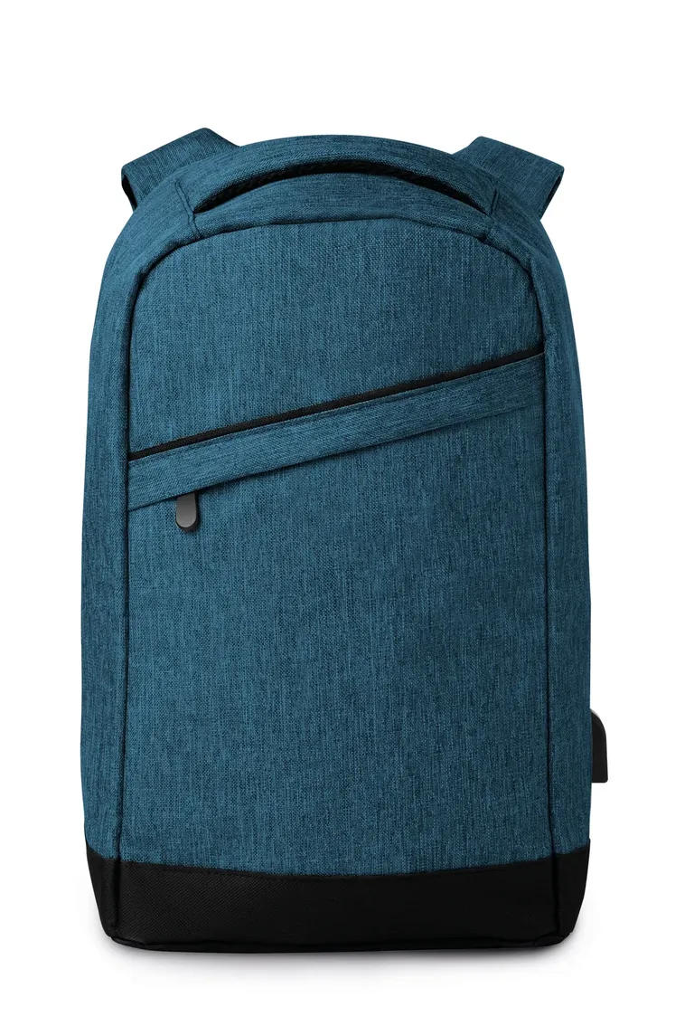 Polyester Backpack Berlin with Zippered Pocket 26X13X45 cm MO9294