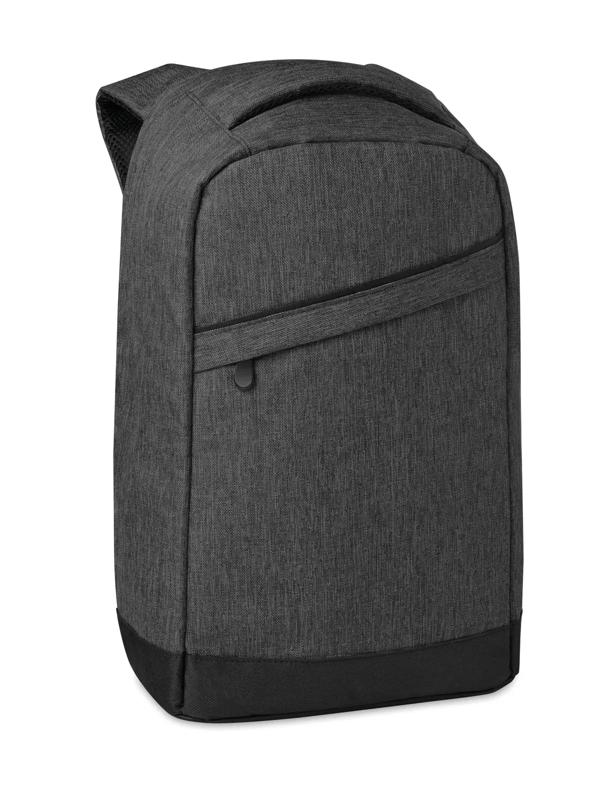 Polyester Backpack Berlin with Zippered Pocket 26X13X45 cm MO9294 — Black