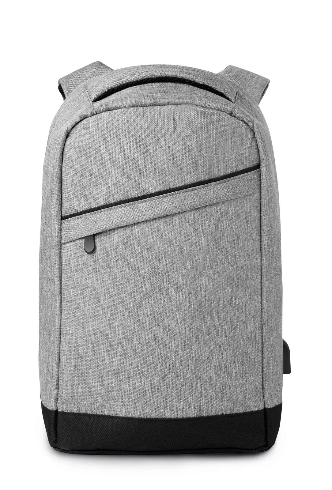 Polyester Backpack Berlin with Zippered Pocket 26X13X45 cm MO9294 — Grey