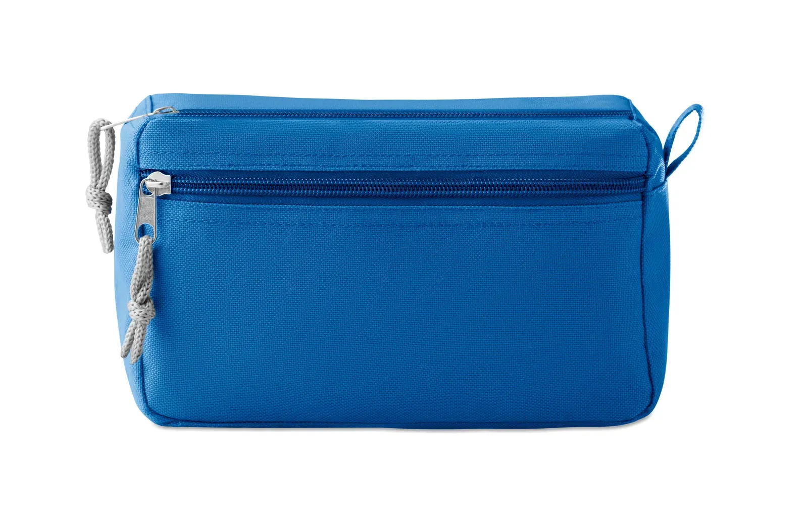New & Smart Polyester Cosmetic Bag Double Zip — Royal Blue