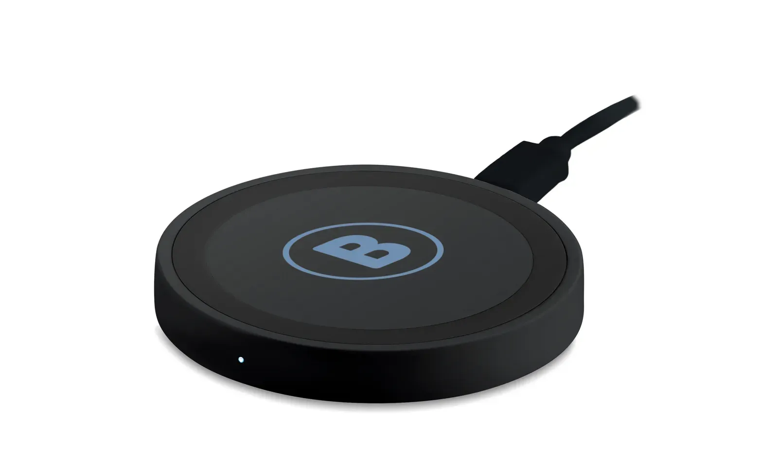 Plato Wireless Charger – Wheat Straw & ABS with Charging Light — Black