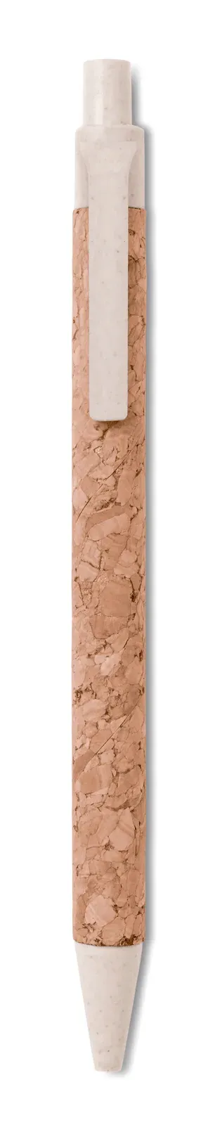 Montado Cork & Wheat Straw Push Button Pen — Beige